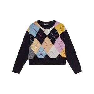Ganni Argyle Knit Sweater In Recycled Wool - NWT